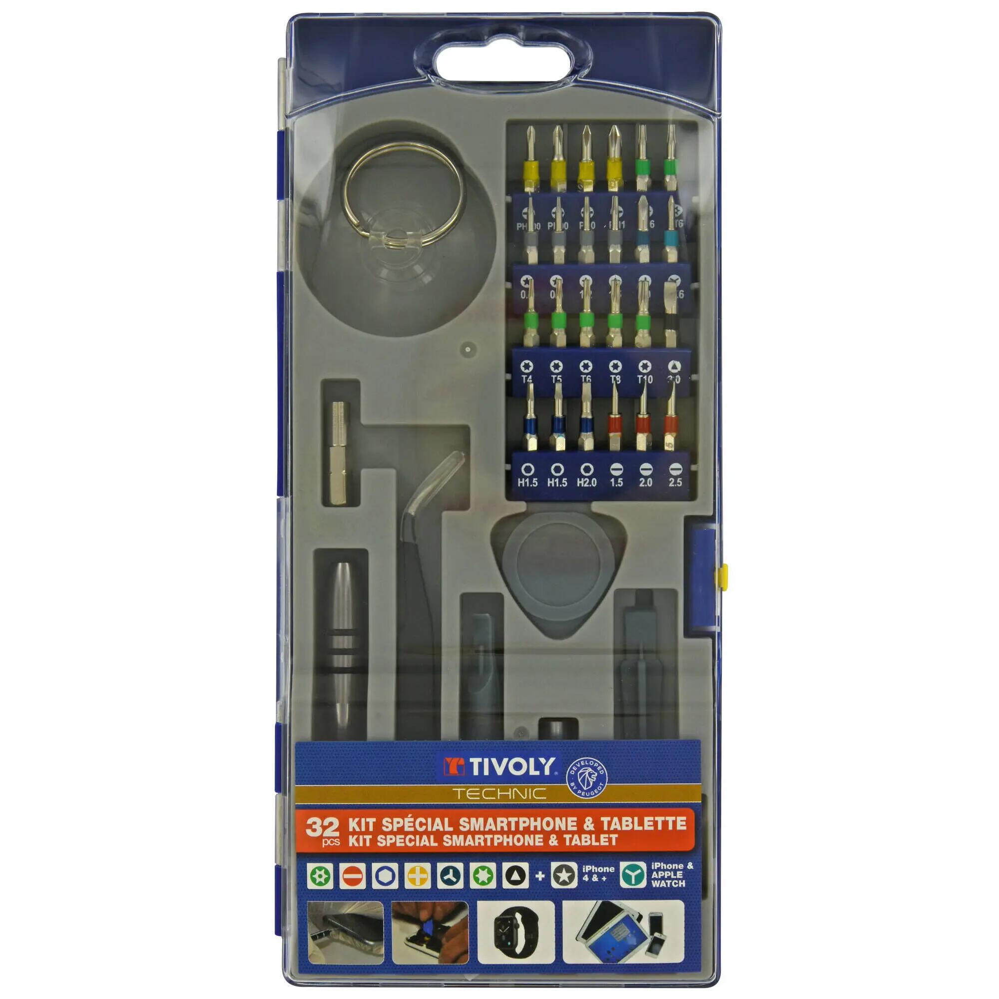 10€11 sur Set de 25 pièces outils de réparation pour téléphone