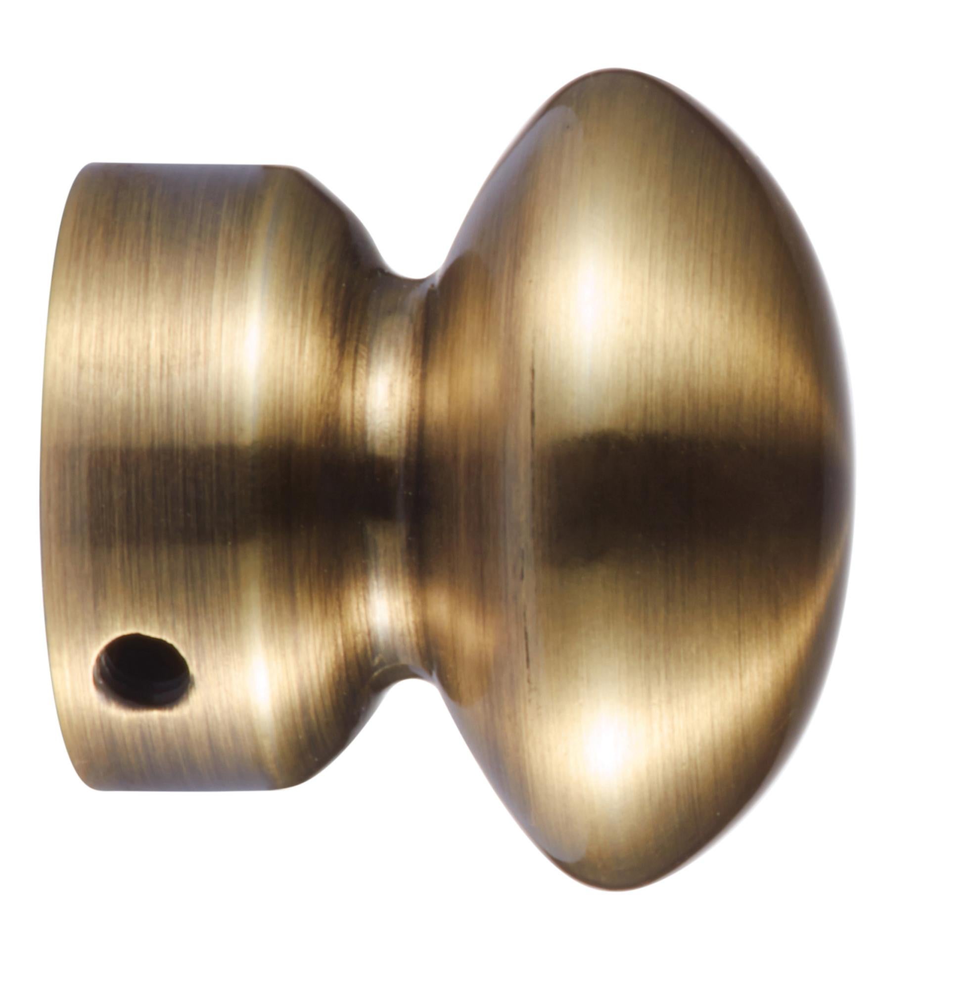 Lot De 2 Embouts Louis XV En Laiton Pour Tringle à Rideaux - 20 Mm Style Classique Baroque Finition Doree Elegante 88616052