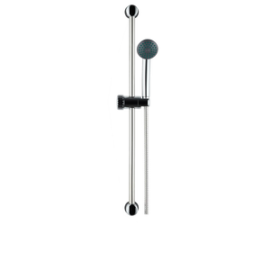 EMKE Ensemble Colonne de douche, Arrondi douchette et 1.5m tuyau de douche  et barre de douche avec porte-savon(0.7m）Noir Set