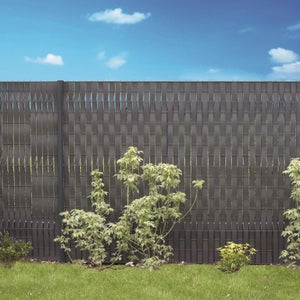 YULINSHOP Brise-vue pour clôture en PVC gris foncé en rouleau 70 x