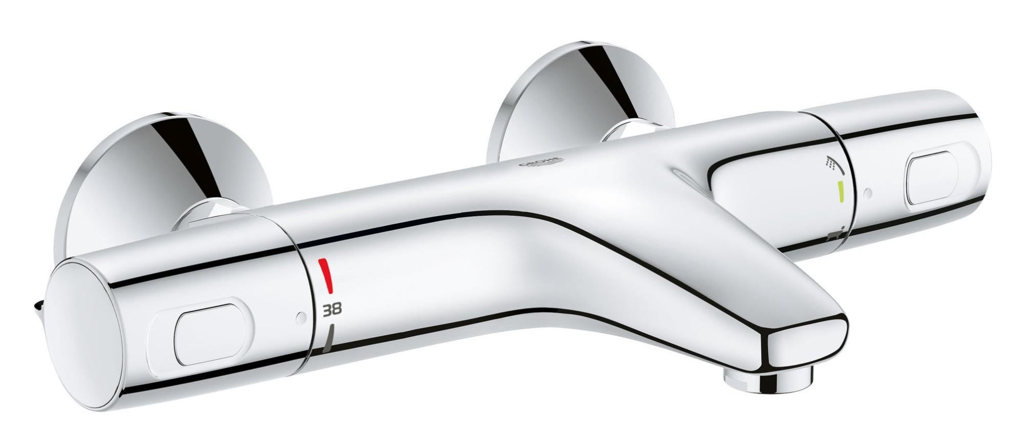 Mitigeur thermostatique de baignoire chromé, GROHE Précision trend