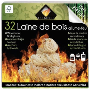 ▷ Seau + 60 allumettes de cheminée au meilleur prix - Allume feu