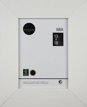 Cadre Mia, H.18 x l.13 cm blanc, INSPIRE