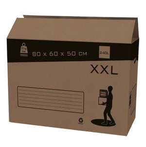 Lot de 10 cartons de déménagement XXL 240L - 80x60x50cm - Made in France -  Charge max 20KG : : Fournitures de bureau