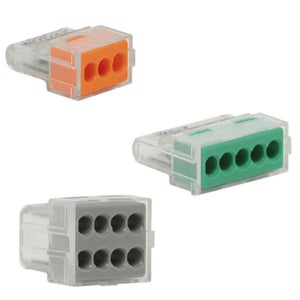 Capri - Lot connecteurs à levier 2, 3 et 5 entrées - fil rigide ou
