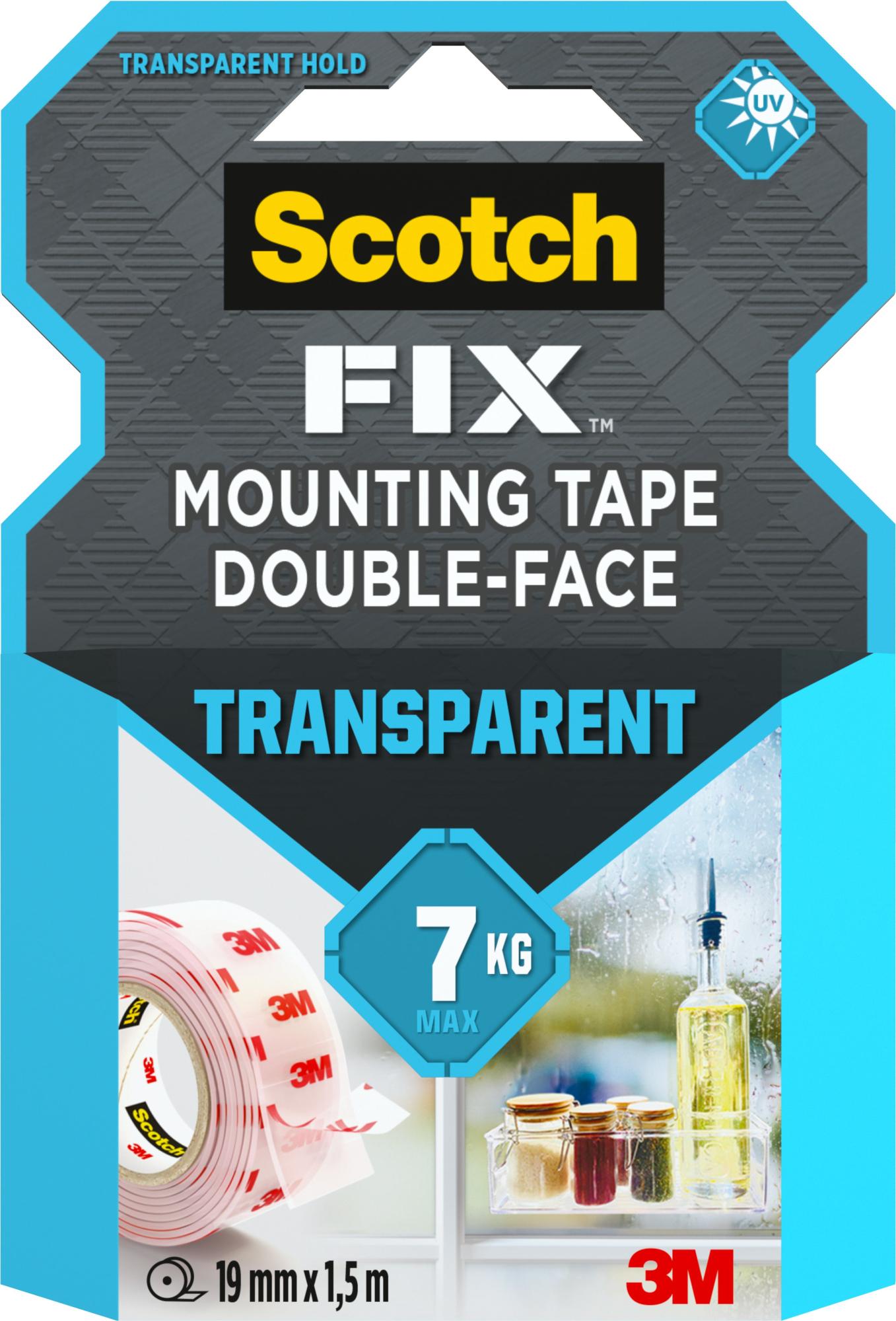 3M SCOTCH Double-face - 1,5 m x 19 mm - Transparent - Cdiscount