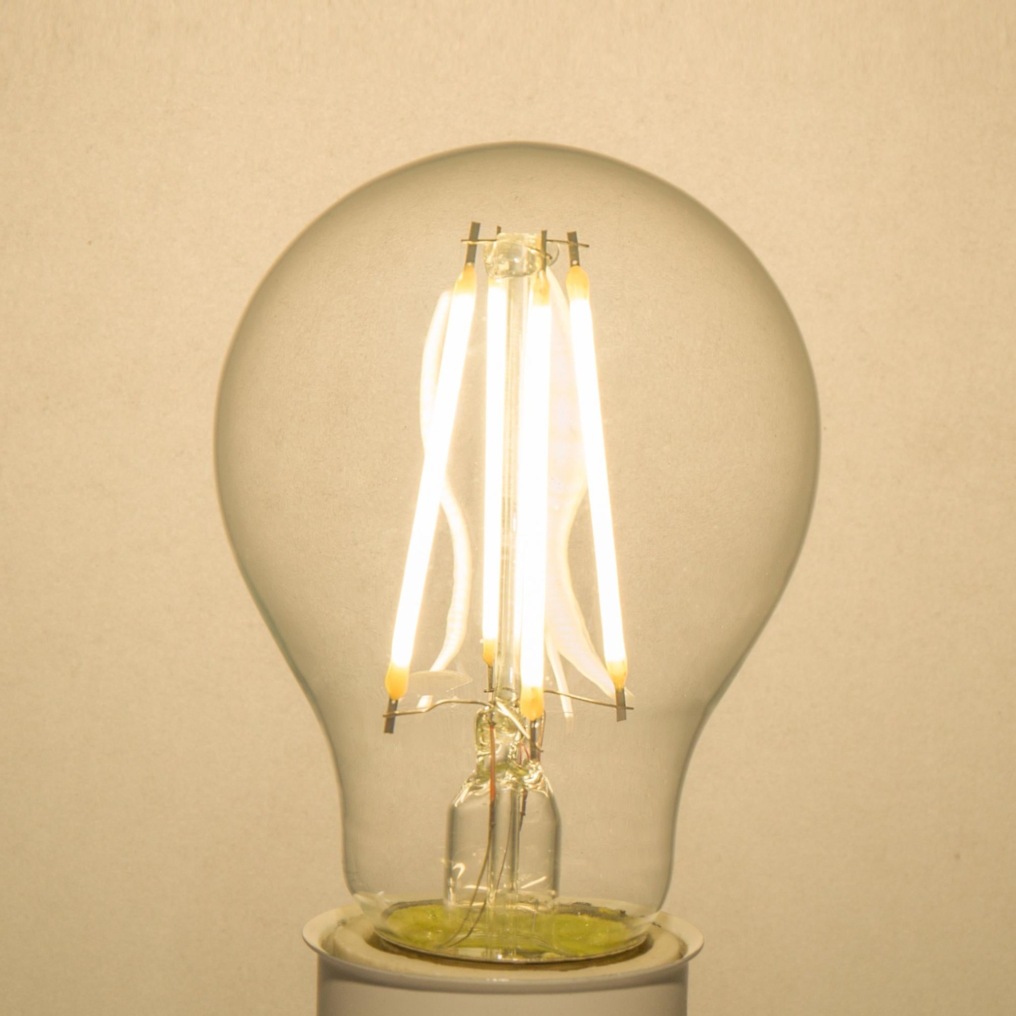 Lot de 3 ampoules led à filament E27, 806Lm = 60W, blanc neutre, LEXMAN