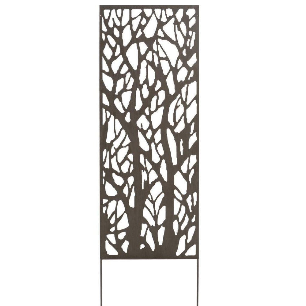 Panneau métal décoratif - arbuste l.60 x H.150 cm