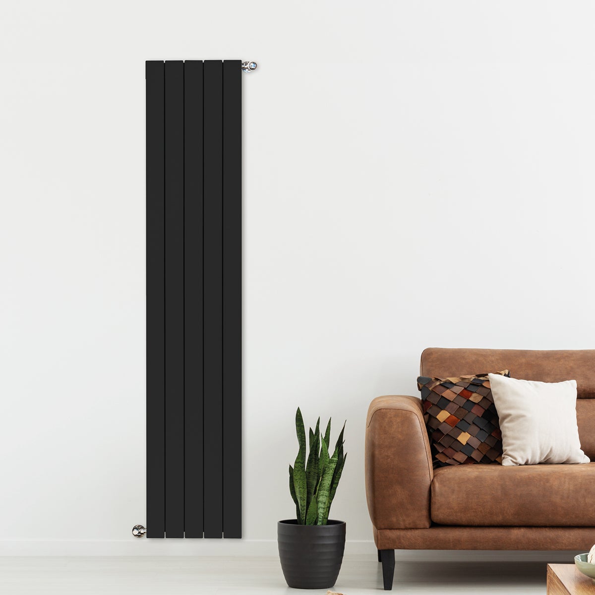 Radiateur Eau Chaude Vertical Prodige Novaflo Noir W H X L Cm Leroy Merlin