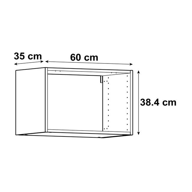 Caisson de cuisine meuble haut DELINIA ID, gris H.76.8 x l.30 x P.35 cm