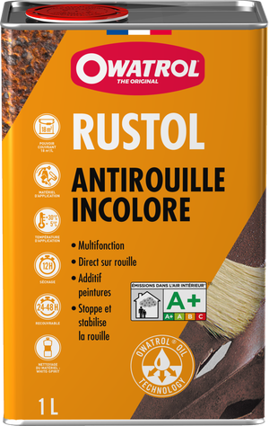Rustol-déco 0.75L antirouille brillant gris poussière RAL7037 Owatrol