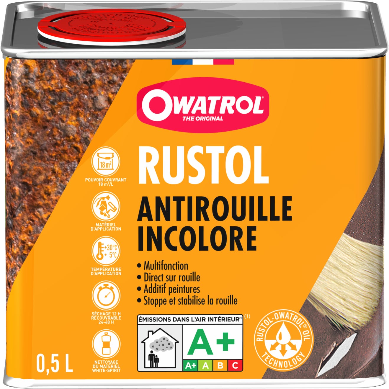 Protection antirouille extérieur / intérieur Rustol OWATROL, incolore, 1 l