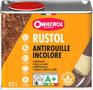 Rustol-déco 0.75L antirouille brillant gris poussière RAL7037 Owatrol