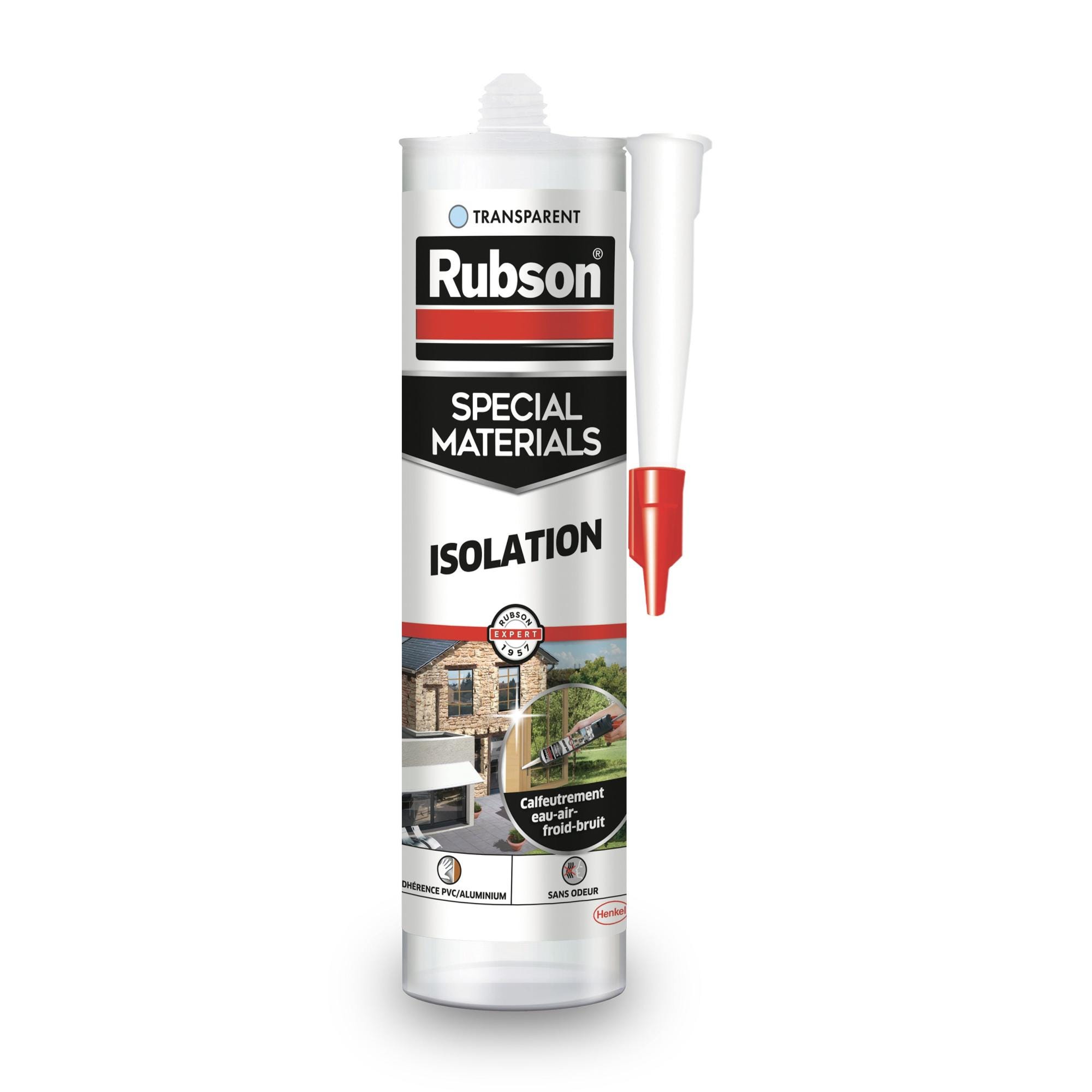 rubson Silicone RUBSON, blanc, 200 ml Mastic sans pistolet Cuisine & salle  de bain pas cher 
