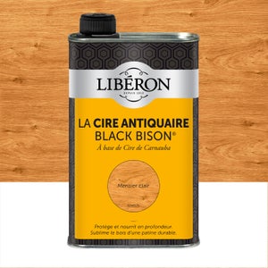 Cire En Pâte Meuble Et Objets Antiquaire Black Bison® Liberon, Chêne Moyen  0.5 L