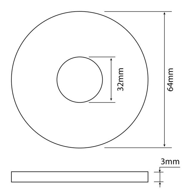 Joint de soupape 64 x 23 x 2,7 mm pour mécanisme wc GRIPP Réf. 298137