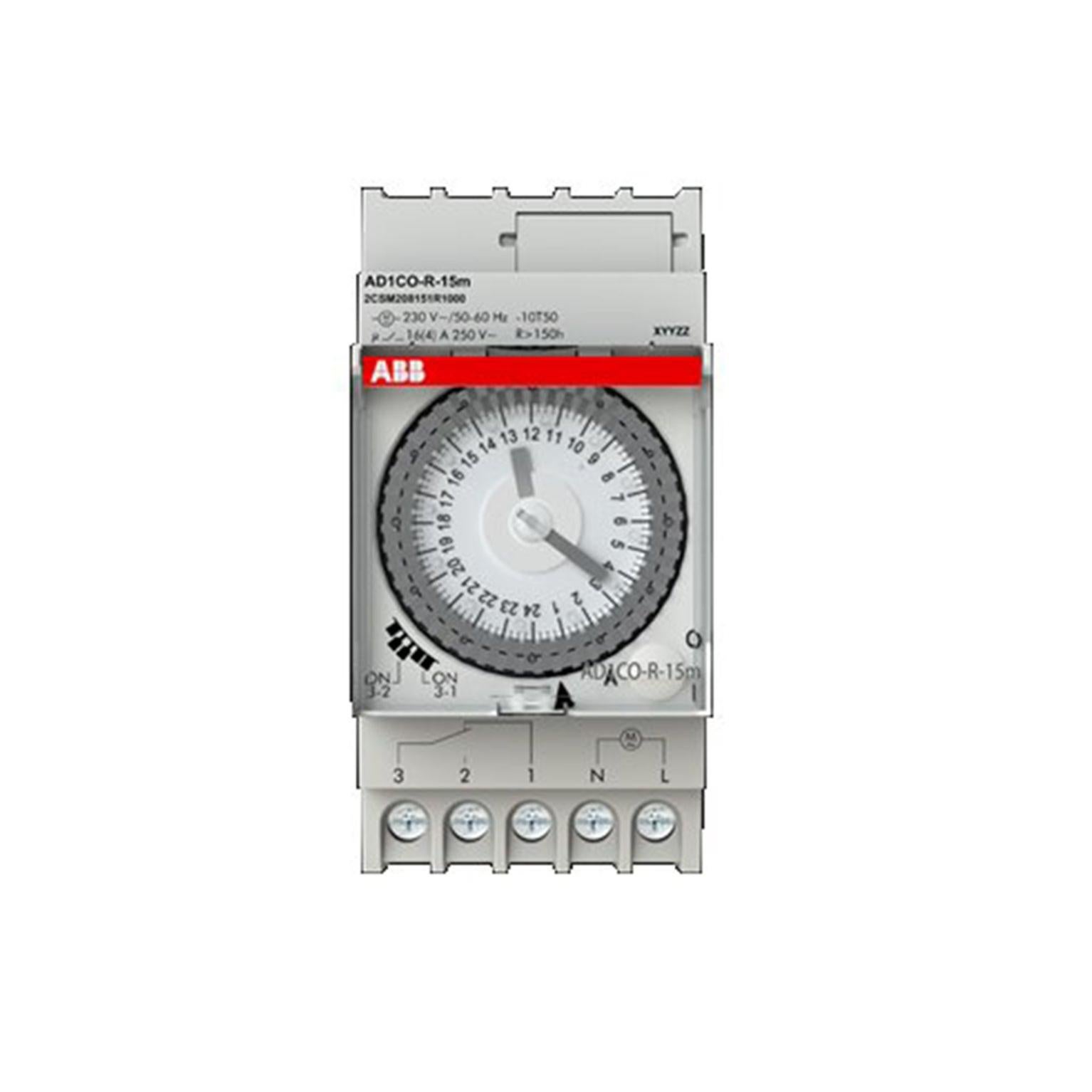 Horloge journalière, 3 modules ABB, 16 A 230 V