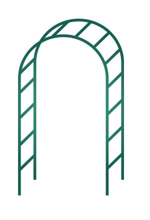 Arche de Jardin en Bois VALERIANE Jardipolys, 210 x 72 x 214,5 cm, Arceau  à Rosier Angle Droit, Arche pour allée de Jardin en Bois