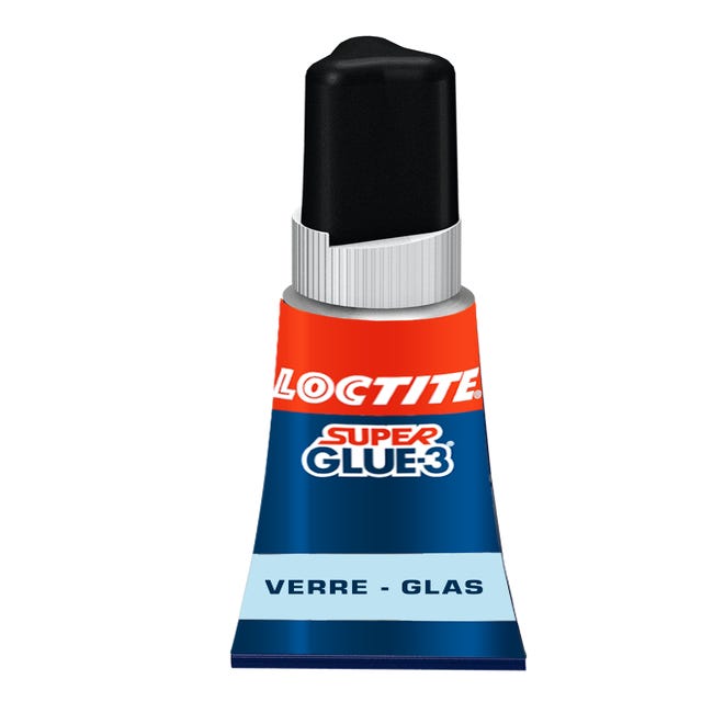 Colle glue liquide Super glue 3 spécial verre LOCTITE, 3 g