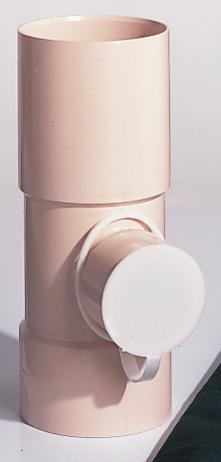 Collecteur d'eau pvc blanc GIRPI, Dév.25 cm Diam.80 mm