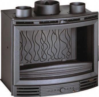 Insert à bois façade galbée INVICTA 6676-44 14 kW | Leroy Merlin