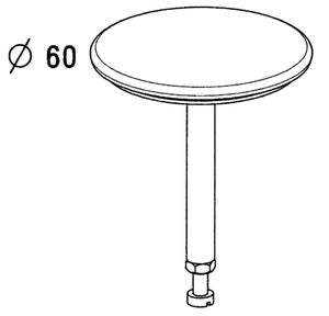 Clapet de vidage Laiton à ailettes pour bonde de lavabo - Diamètre 40 mm -  Valentin