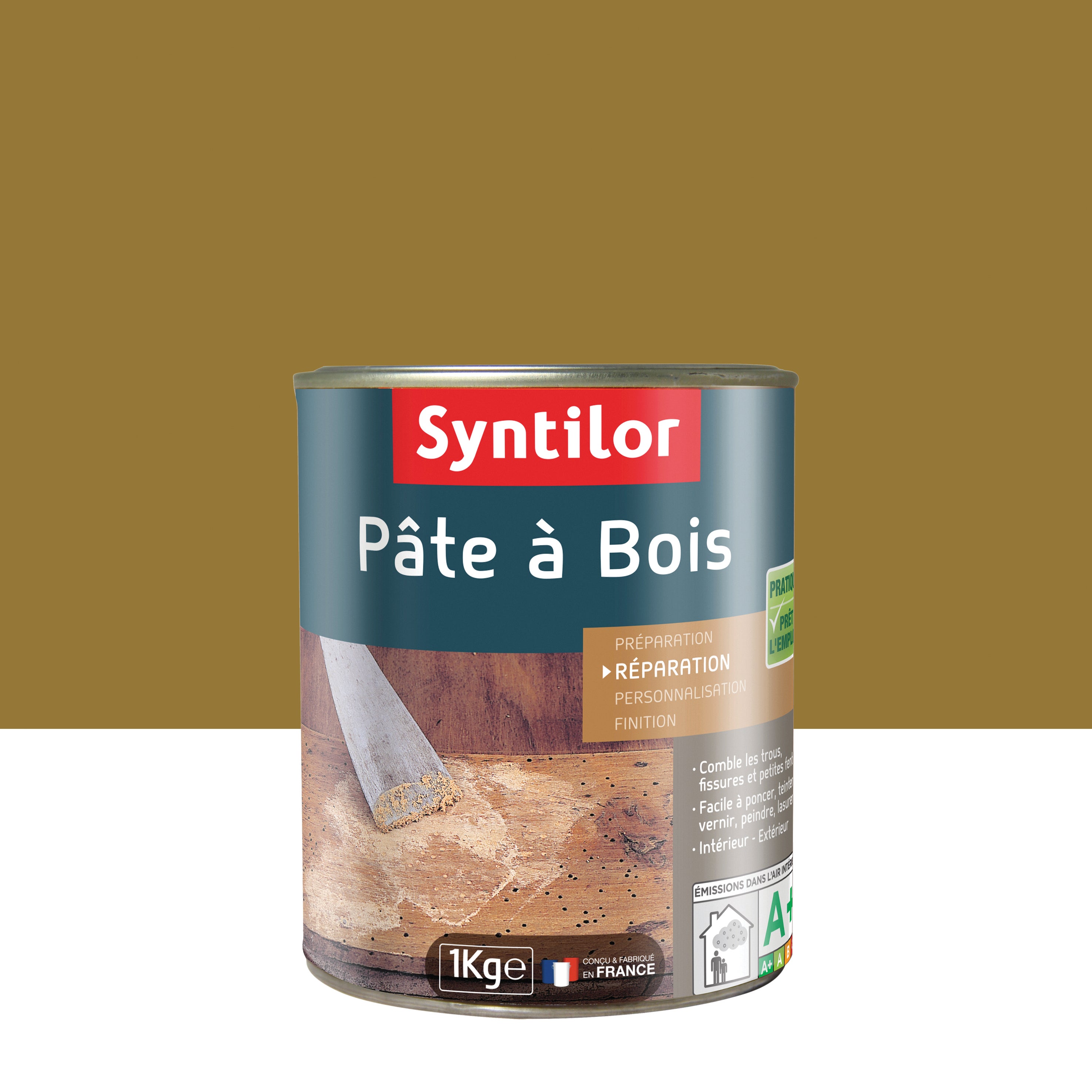 Barpimo Pâte á Bois - Pour fissures et trous - Chêne - 300 g à