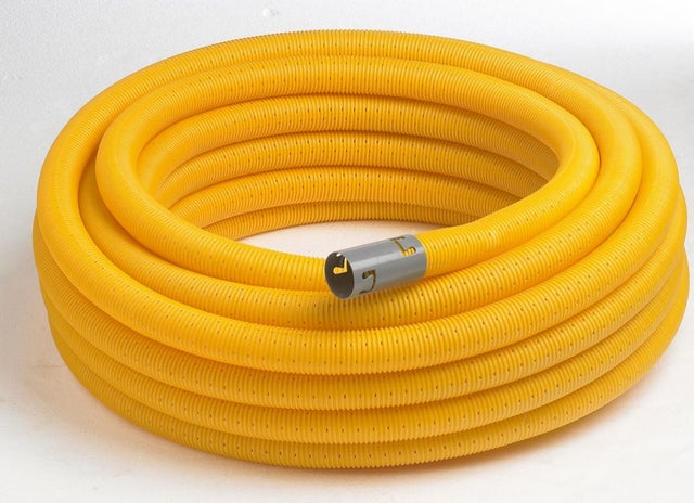 Electriduct Gaine de protection en nylon pour tuyau hydraulique de 2,5 cm –  7,6 m – Noir avec doublure intérieure jaune