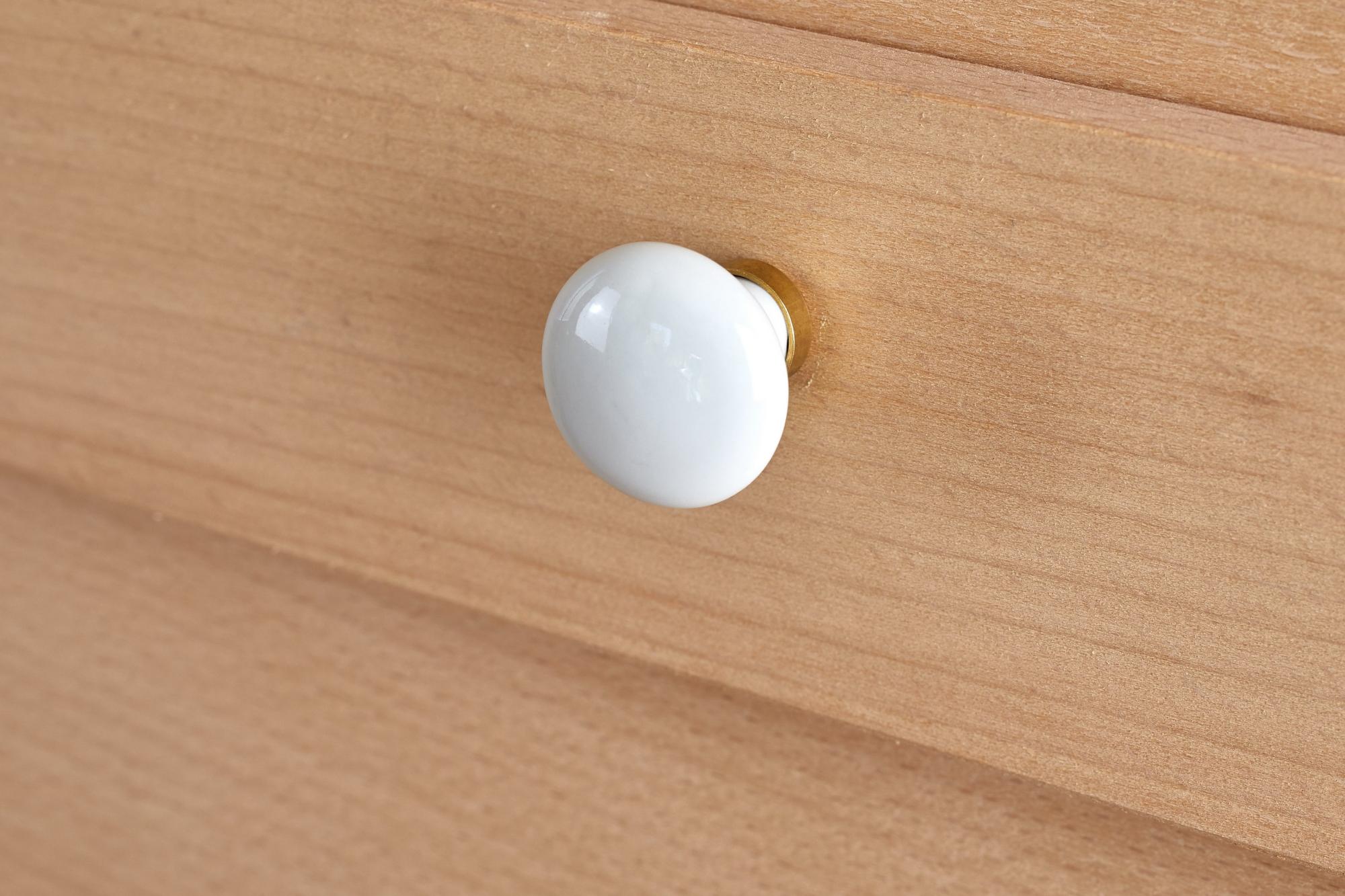Bouton de meuble, porcelaine de limoges laitonné | Leroy Merlin
