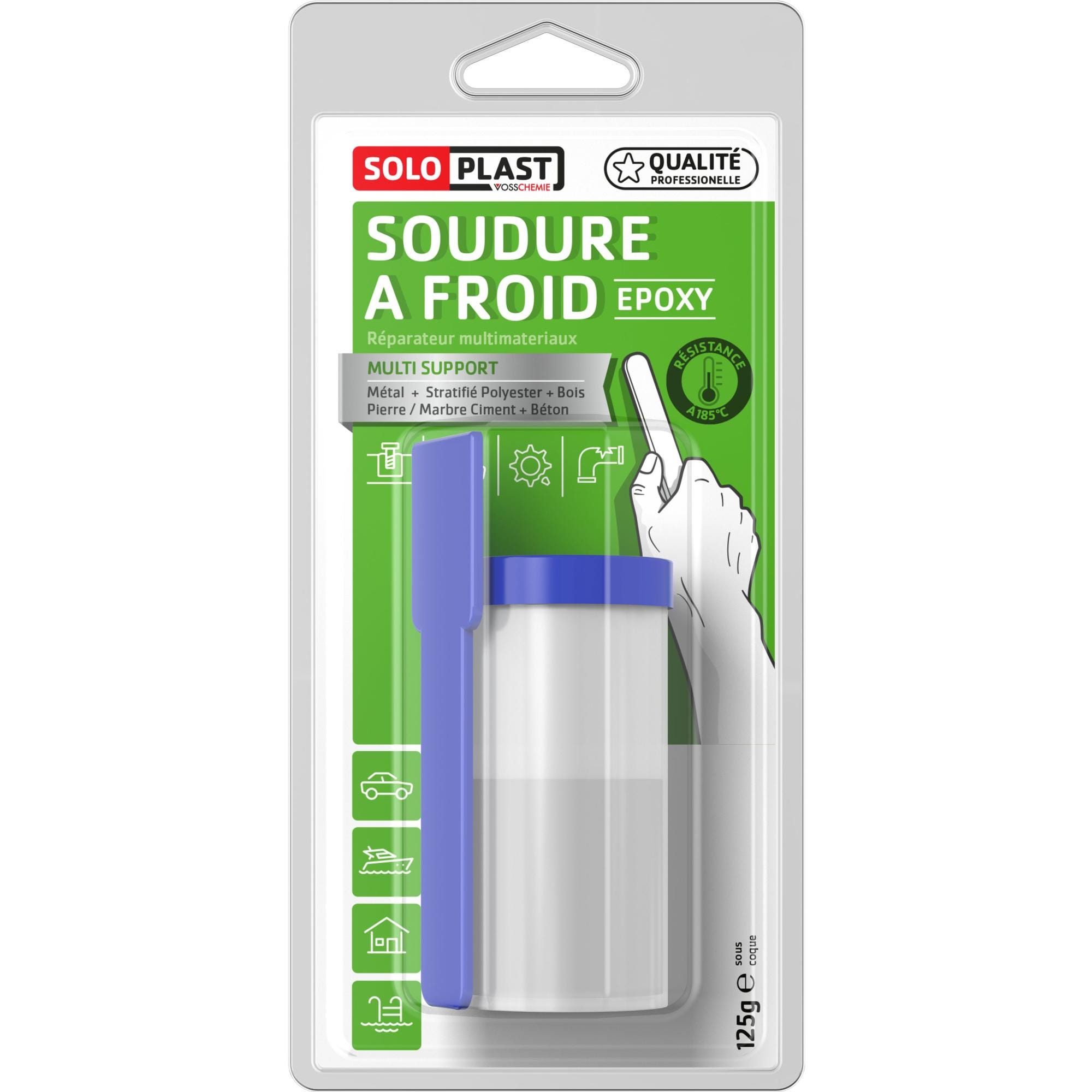 Colle De R paration SOLOPLAST Soudure Froid Epoxy 125 G Gris Leroy colle-de-r-paration-soloplast-soudure-froid-epoxy-125-g-gris-leroy