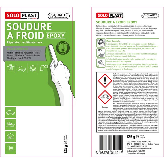 Soudure à Froid Epoxy Soloplast 125g