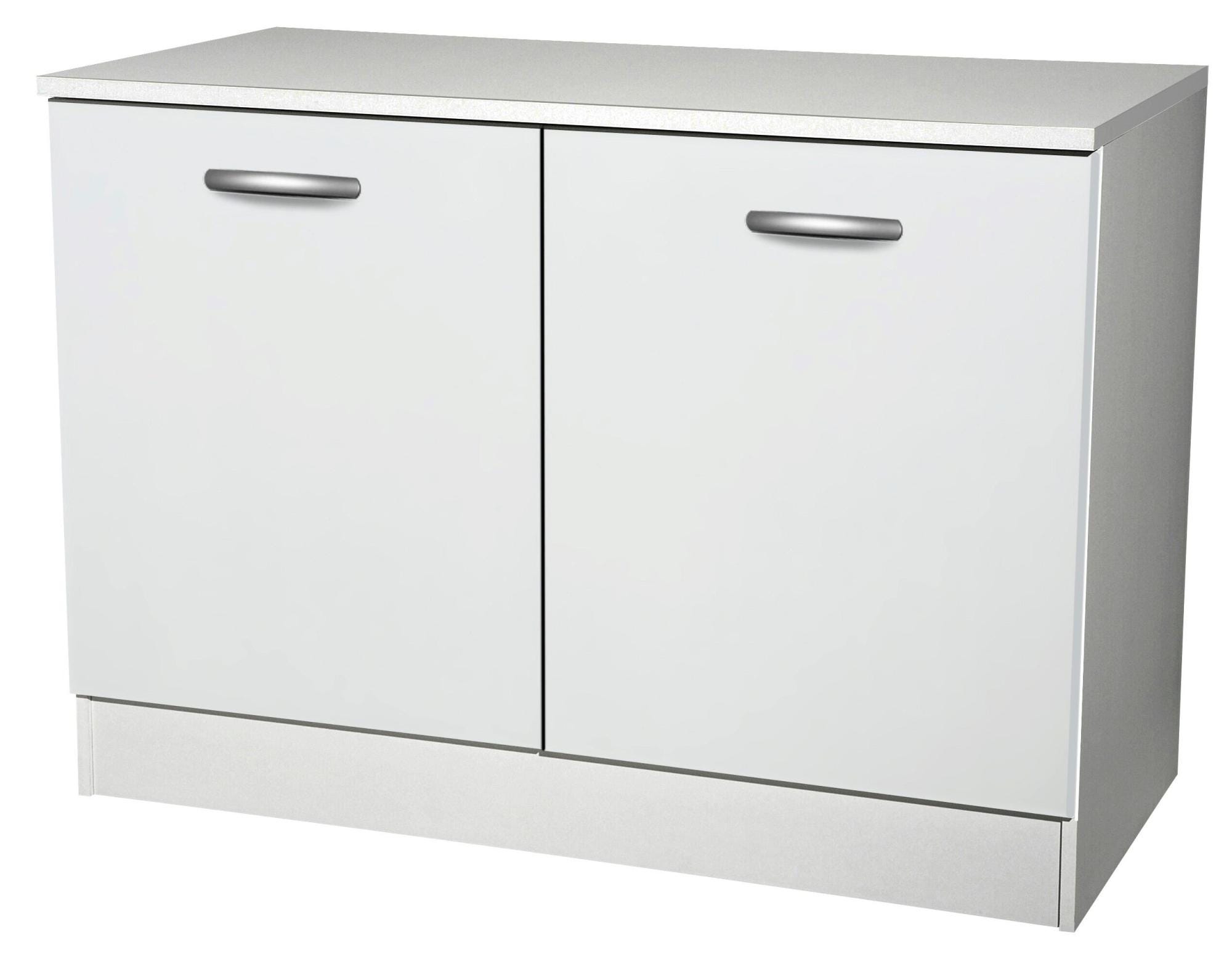Meuble bas de cuisine Spring blanc, 2 portes H86xl120 | Leroy Merlin