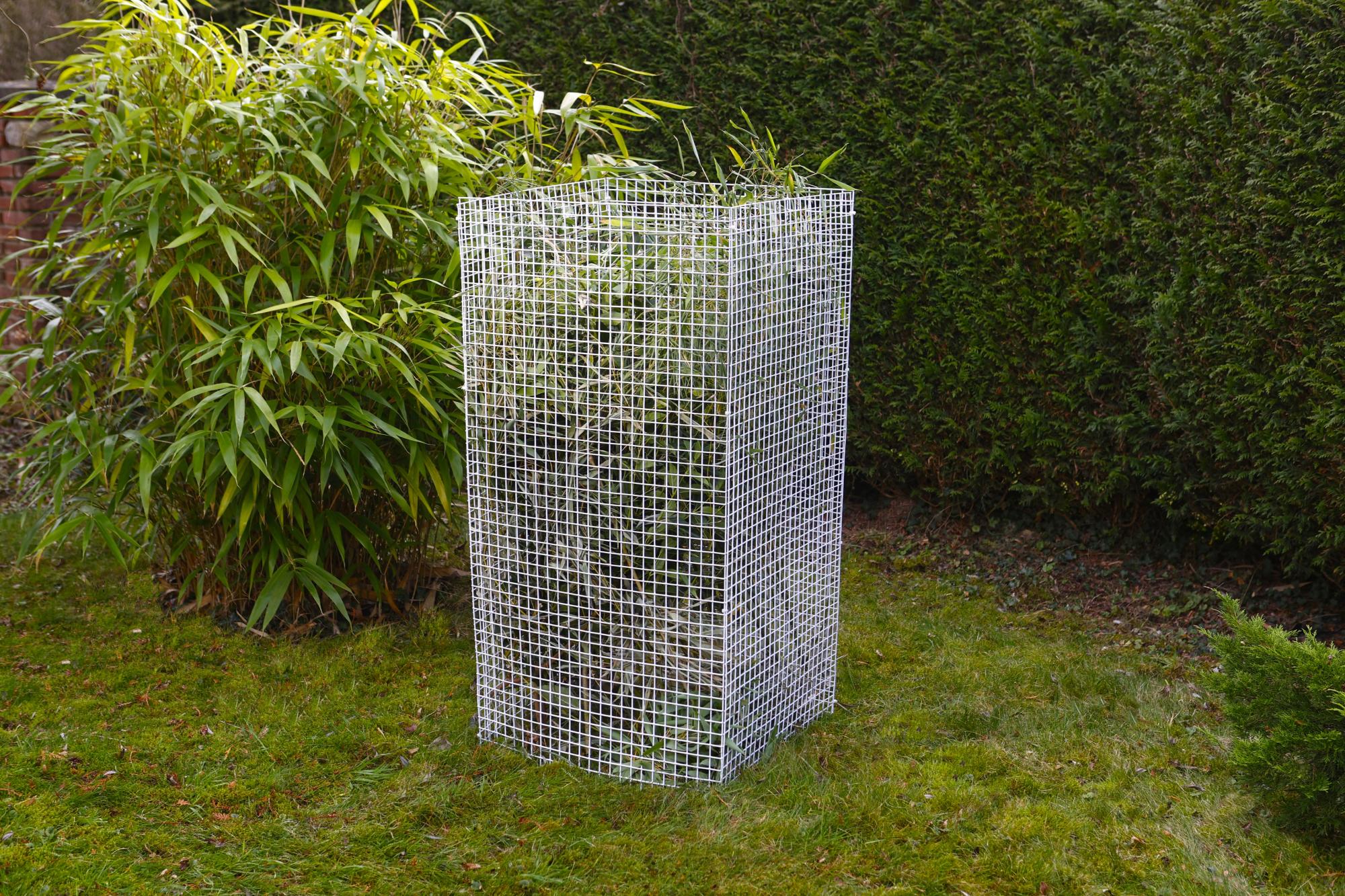 Panneau treillis métal blanc, maille 50mm, H.120cm x l.60cm, Ideal