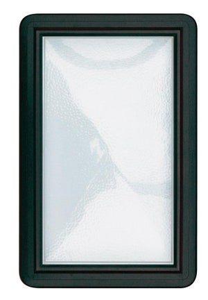 Hublot Rectangulaire 310mm à visser blanc 1 vitre porte 22 à 24 mm pour  porte de garage
