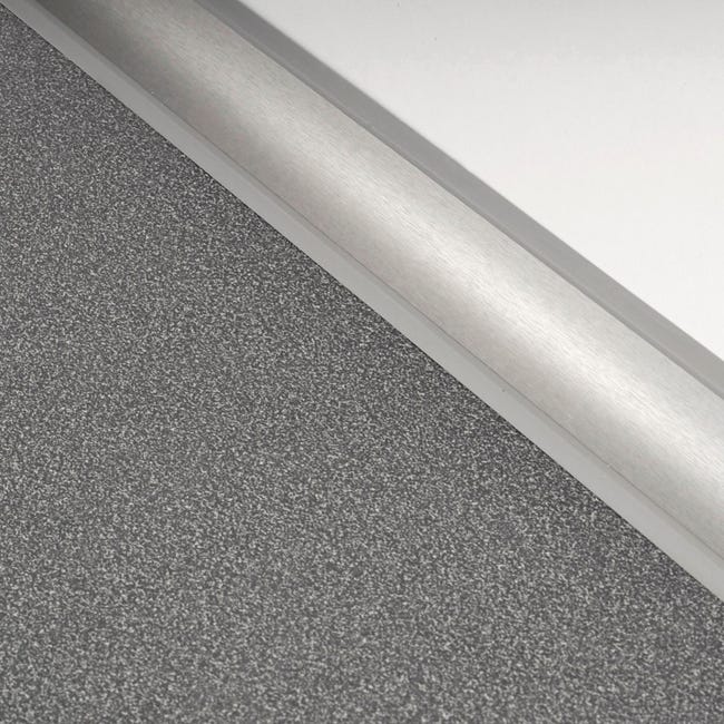 Joint d'étanchéité concave décor aluminium L.315 x l.3.5 cm