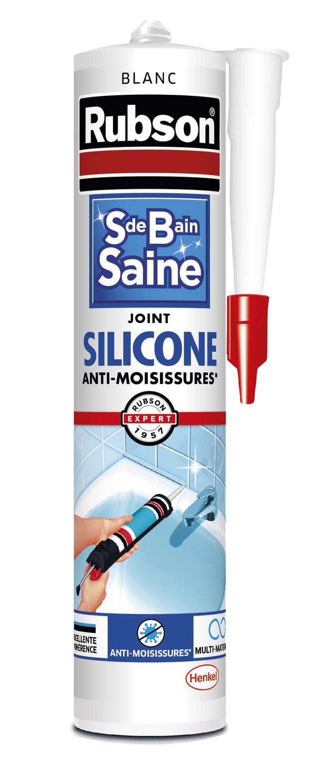 RUBSON - Mastic silicone sanitaire Rubson SA1H - blanc - cartouche