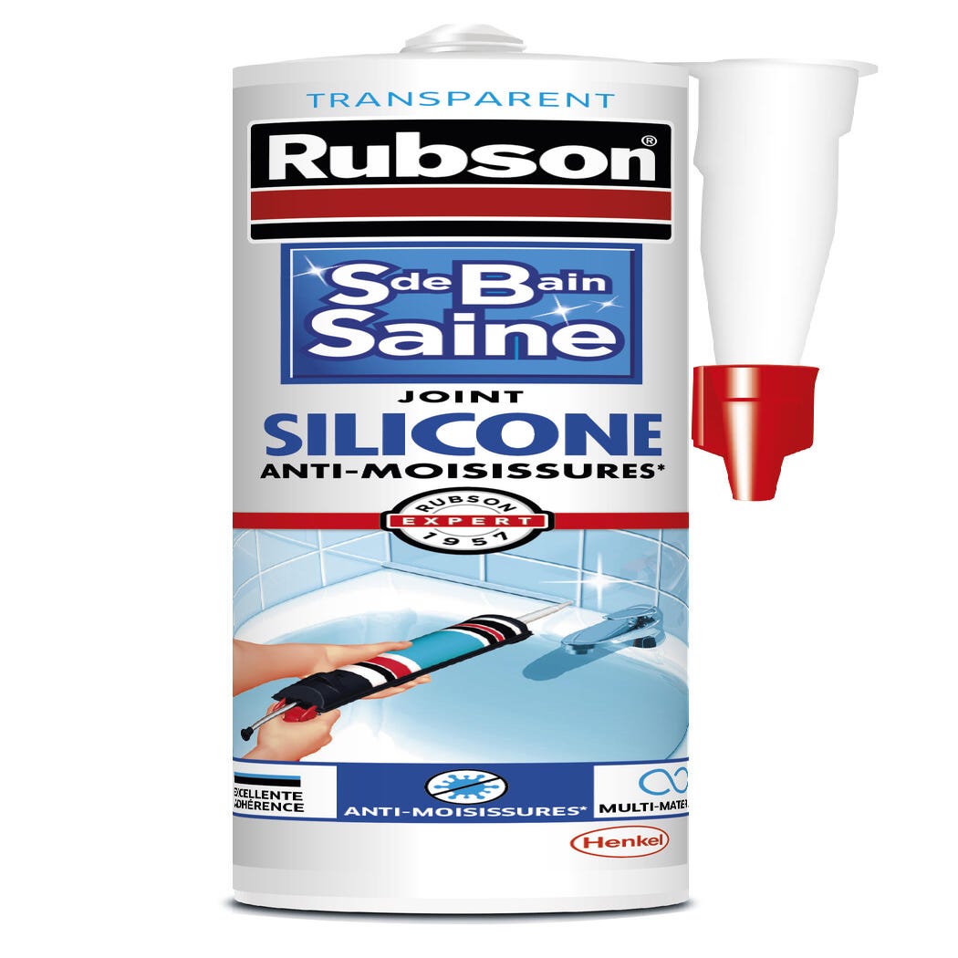 Mastic Speed Silicone Bain & Cuisine transparent 280 mL - RUBSON