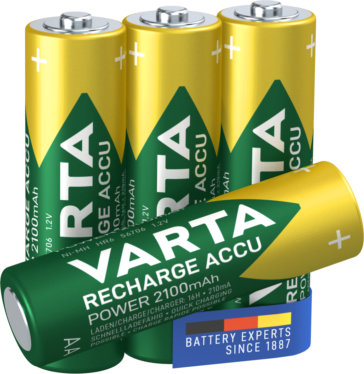 VARTA - Piles rechargeables Varta® AA/LR6 2100 x 4 à 19,96 €