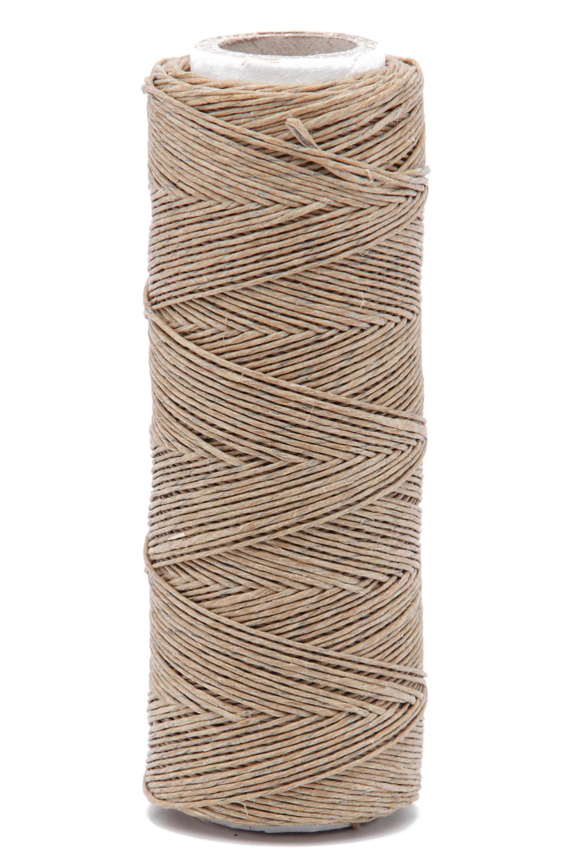 Pelote Ficelle Lin Poli Naturel 500g - Ø3.5mm ±100m Pour Loisirs Créatifs Et Jardinage