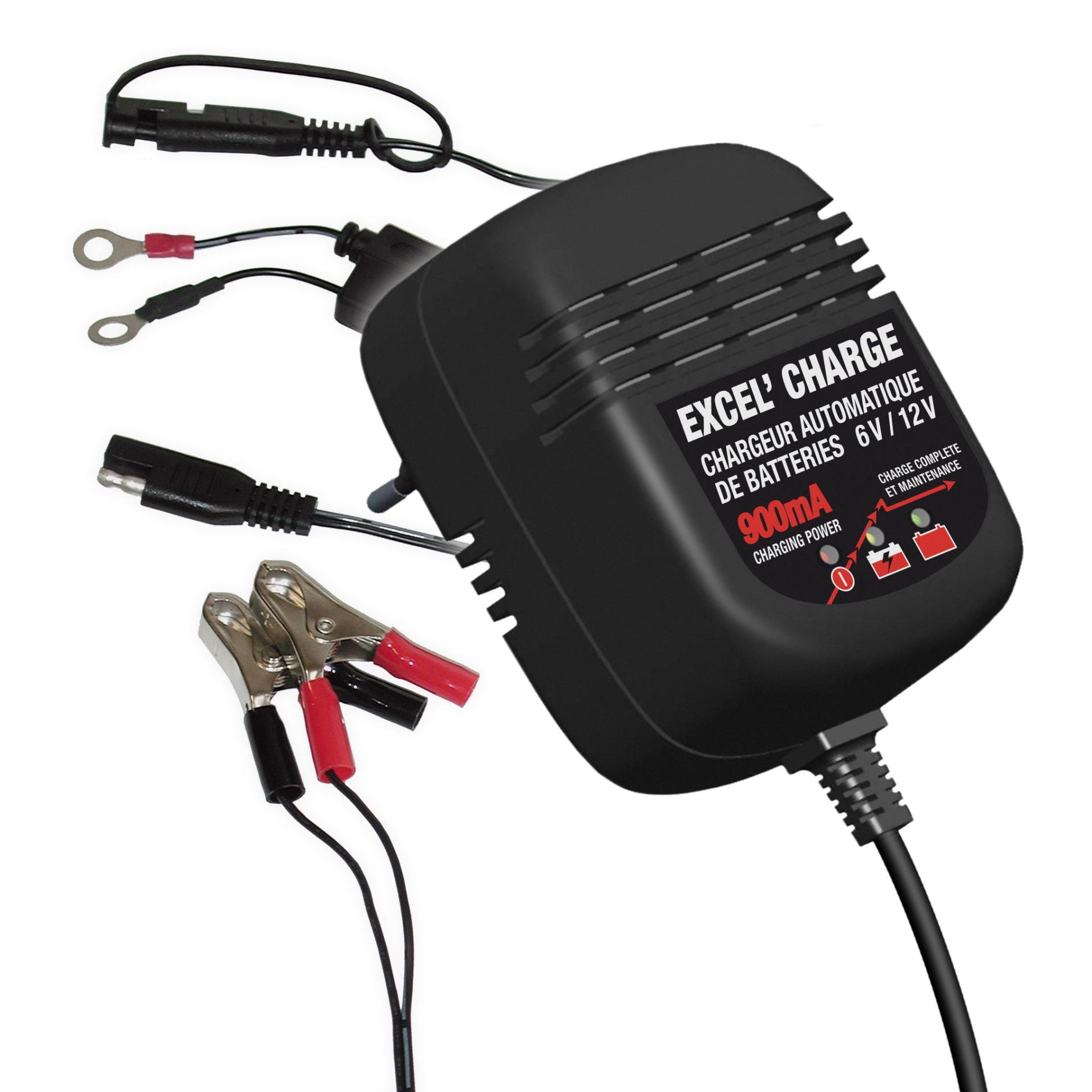TROTEC Chargeur de batterie PBCS 2A charge de batterie voiture moto  chargeur universel