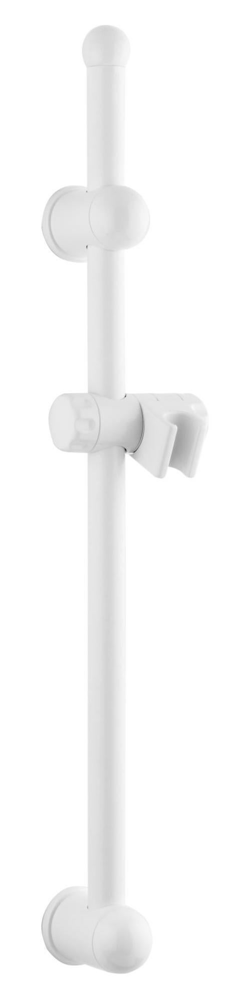Barre De Douche Télescopique Blanche – Longueur Réglable 75 à 215 Cm, Fixation Par Ventouses, Aluminium