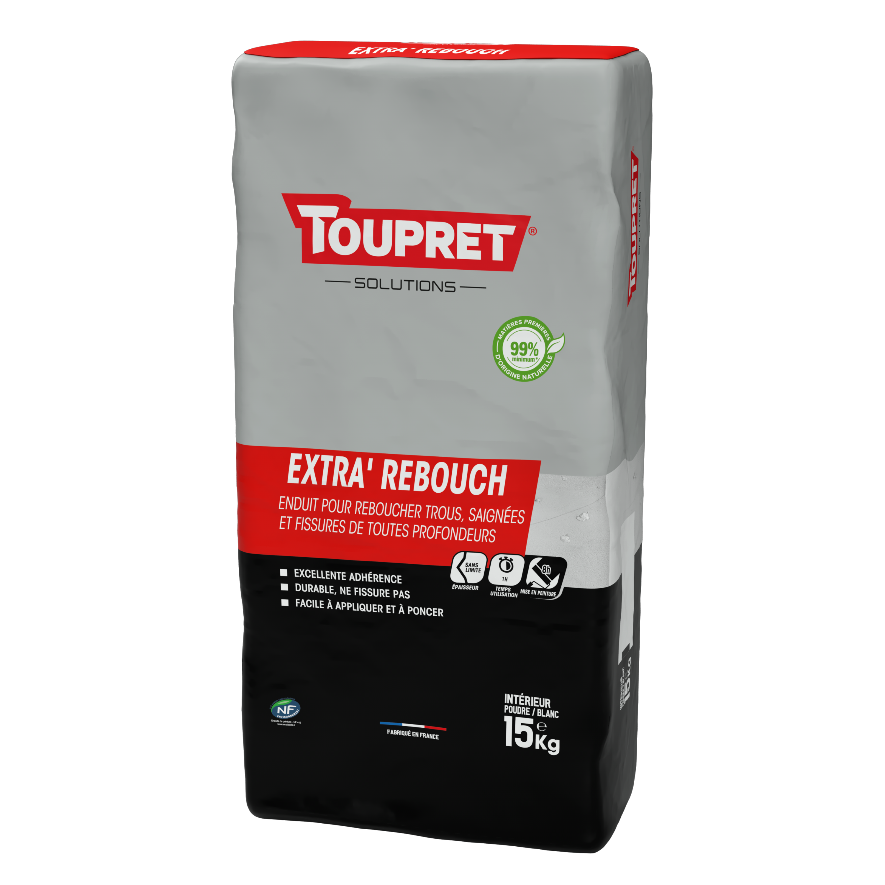 TOUPRET - Toupret Enduit de rebouchage Extra'Rebouch en pâte 4 kg
