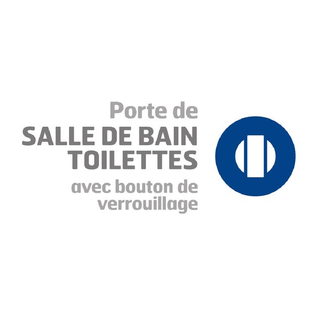 Bricard 2679 Serrure à encastrer axe 40 mm pour Porte de Salle de Bains et  Toilettes, fermeture par Bouton, coloris Blanc : : Bricolage