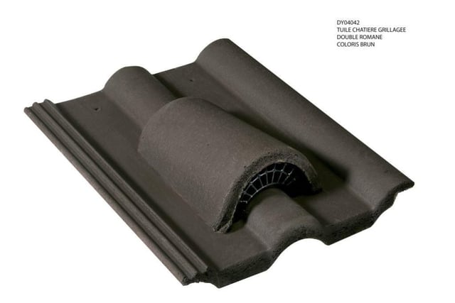 Chatière et grille MONIER brun