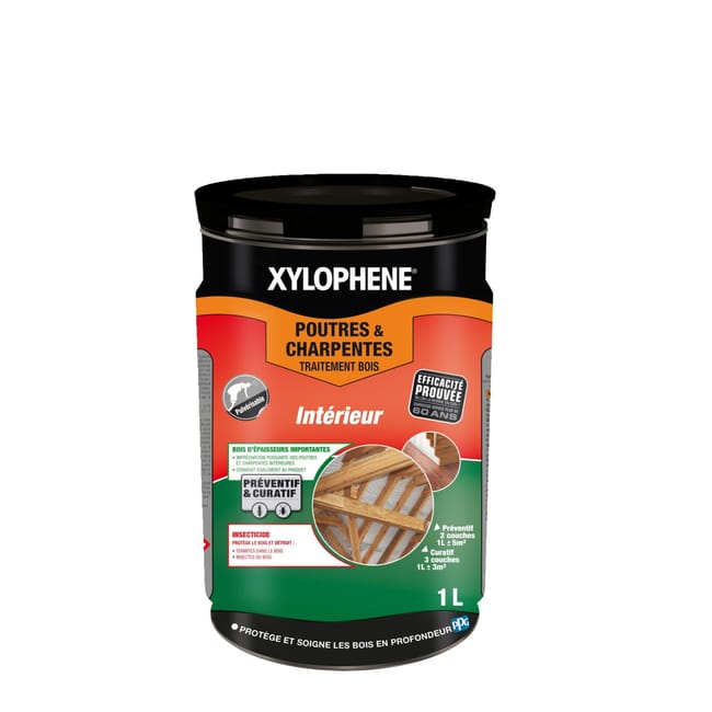 Traitement Du Bois Poutre Et Charpente Xylophene 1 L Leroy Merlin