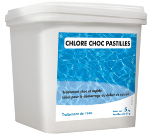 EDG By Aqualux Chlore Choc pastilles 20g - Seau 5 kg pas cher 