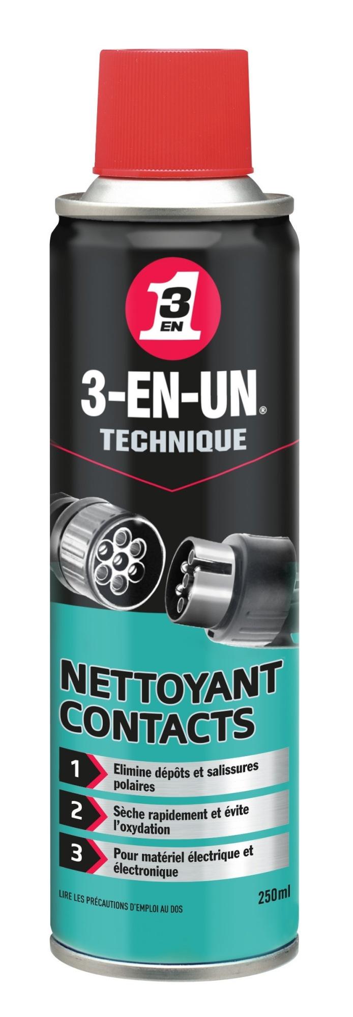 Nettoyant contacts en aérosol, 250 ml, 3-EN-UN TECHNIQUE