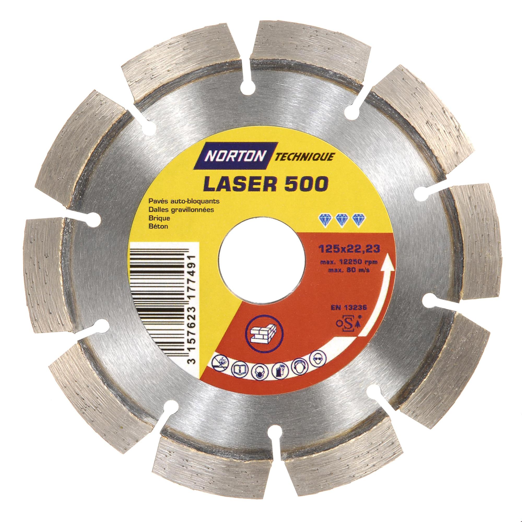 Lot de 2 disques diamant pour matériaux de construction NORTON, Diam