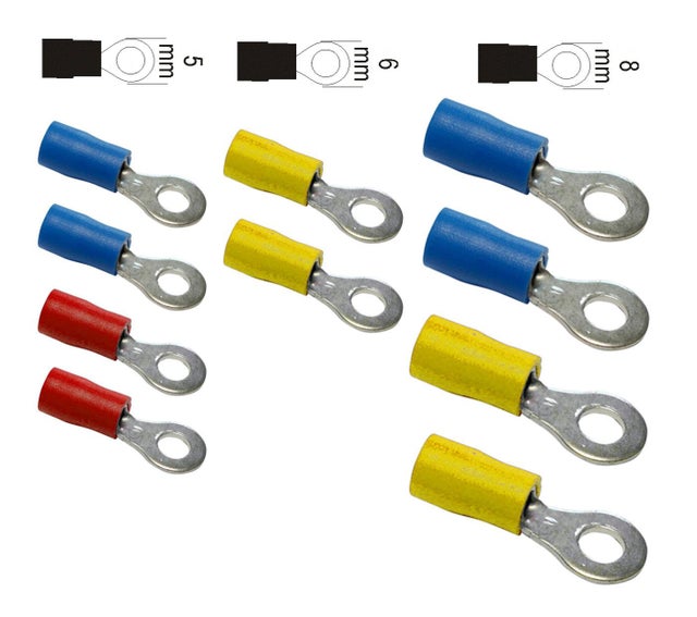 Cosse électrique à sertir 6 ou 10 ou 16 ou 25 ou 35 mm² lot de 15