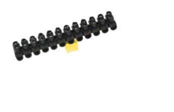barette de 12 dominos raccordement électrique 2,5/4mm² 960° plusieurs couleurs 